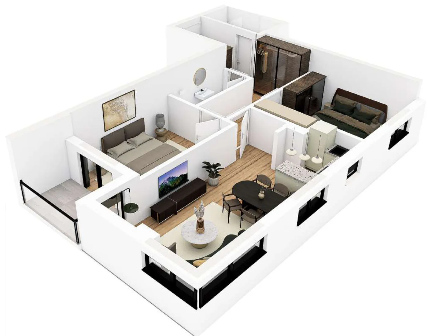3D prikaz stana STAN 04
